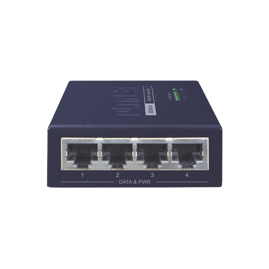 Inyector High PoE, de 4 Puertos Gigabit de Entrada, 4 Puertos PoE 802.3af/at Gigabit de Salida Para Cada Puerto, Hasta 30 W por interfaz