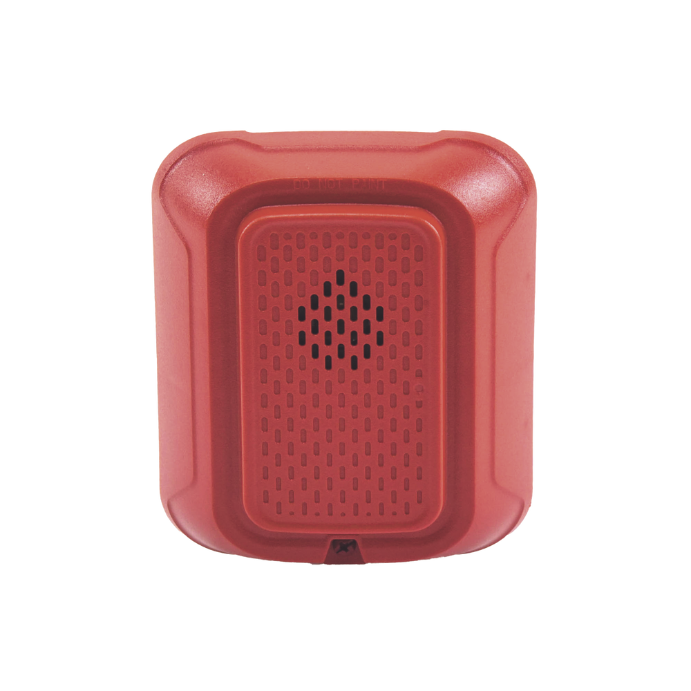 Sirena para Montaje en Pared, 12 a 24 Vcd, Color Rojo, Nuevo Diseño Moderno y Elegante y Menor Consumo de Corriente