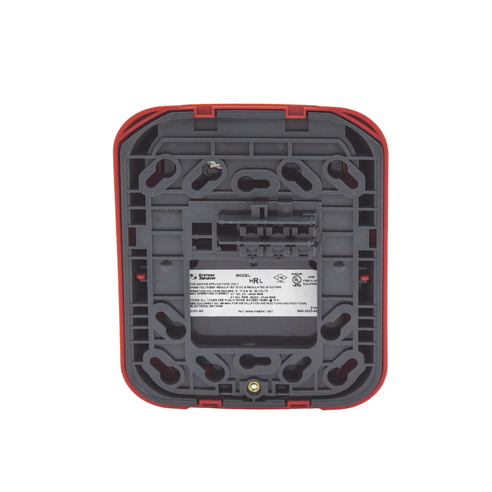 Sirena para Montaje en Pared, 12 a 24 Vcd, Color Rojo, Nuevo Diseño Moderno y Elegante y Menor Consumo de Corriente