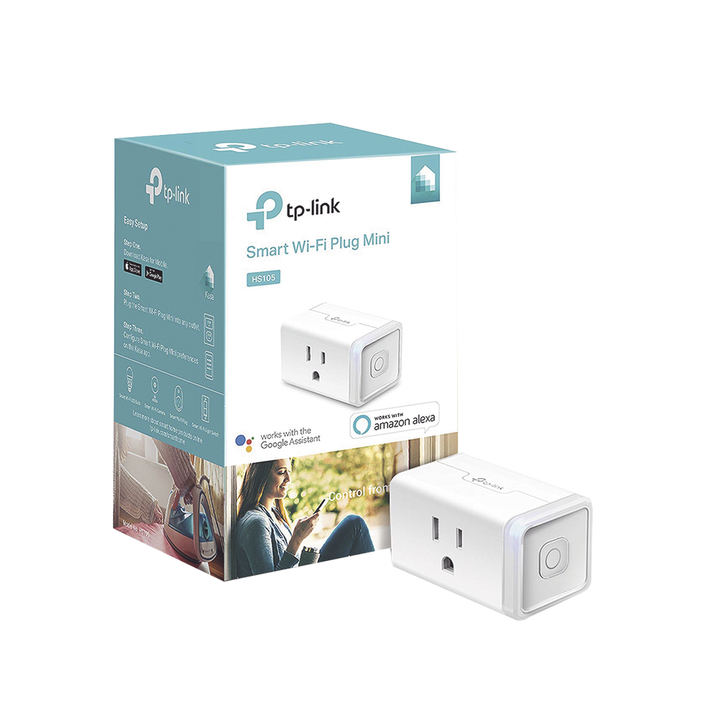 Mini Wi-Fi smart outlet, 100 - 120V~, 50/60Hz, 15.0A, compatible with Amazon Alexa and Google Assistant, white.