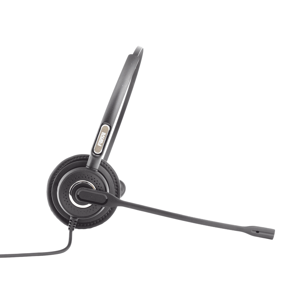 Monaural headset with anti-shock technology for FANVIL and Polycom IP phones with noise-cancelling microphone, long durability