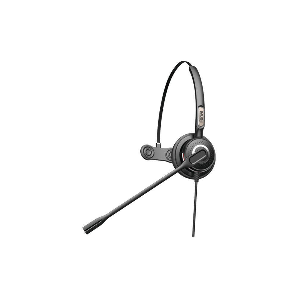 Diadema monoaural con tecnología antishock para teléfonos IP FANVIL y Polycom con micrófono de cancelación de ruido, larga durabilidad 