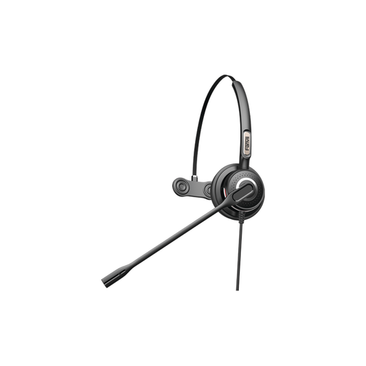 Diadema monoaural con tecnología antishock para teléfonos IP FANVIL y Polycom con micrófono de cancelación de ruido, larga durabilidad 