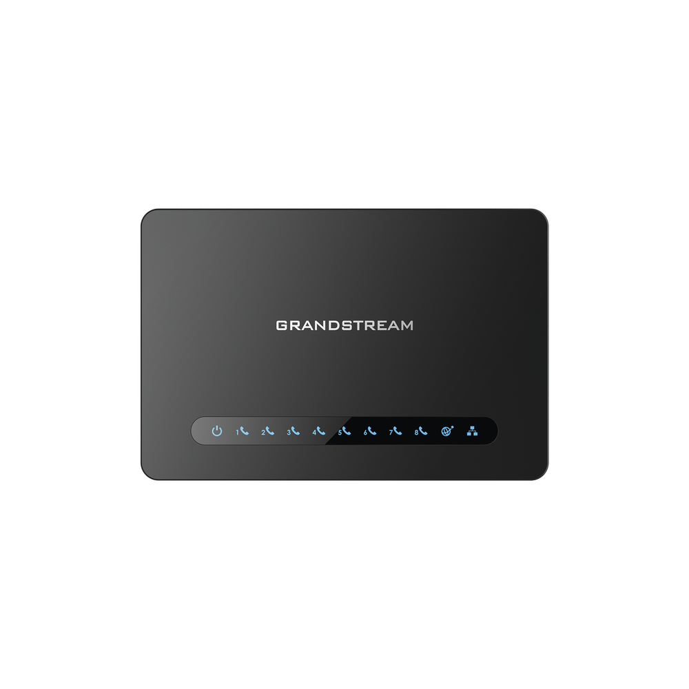 8-port FXS gateway with NAT router and dual Gigabit network ports