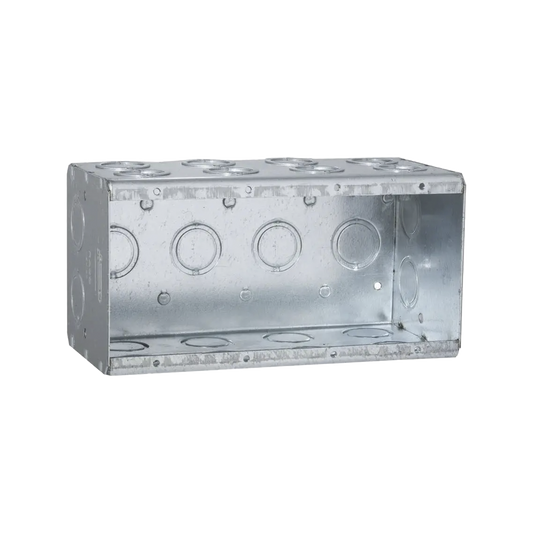 Caja Multigang de 1 Gang/ Profundidad de  3-1/2"/Cuenta con 10 KO concéntricos para tubería de 1/2" y 3/4".
