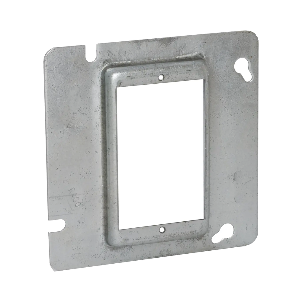 Sobretapa Cuadrada Galvanizada  de 4 11-16", realce de 1/2".