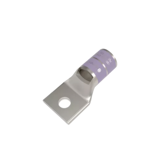 Zapata Terminal de Compresión de Cañon Corto para Tornillo de 5/8" y Calibre 4/0 AWG.