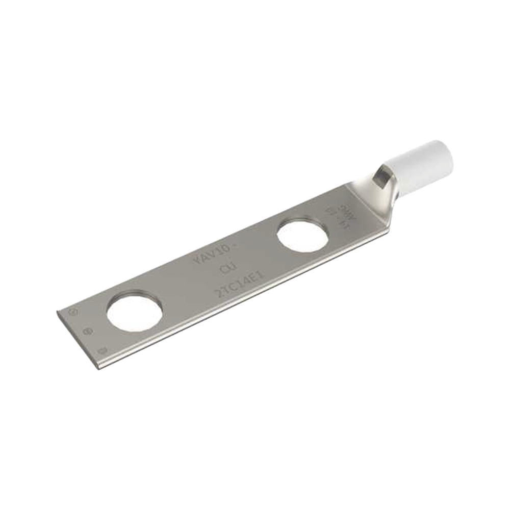 (YAV102TC14) TERMINAL D/COMPRESION D/DOBLE OJILLO PARA CAL. 10 AWG Y TORNILLO 1/4.