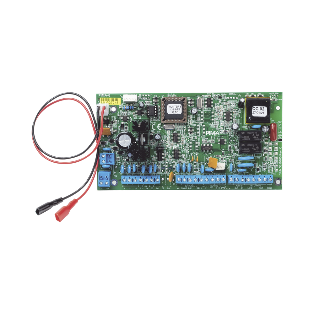 Control Card for 6-zone Wired Alarm Panel with Radio/Telephone/GSM communication option