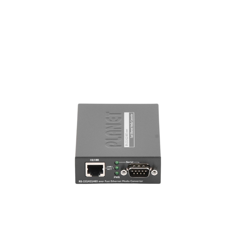 RS-232, 4-Wire RS-422, and 2 or 4-Wire RS-485 to Fast Ethernet Media Converter