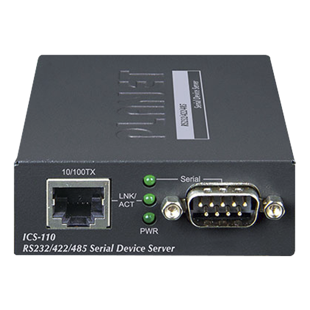 RS-232/RS-422/RS-485 to Fast Ethernet Media Converter, Web Management, SNMP, and Telnet