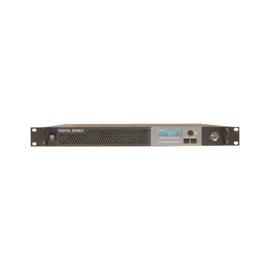 Fuente de Alta Eficiencia con Control Digital, Administrable TCP/IP, 100 Amperes, 12 VCD, 1 Unidad Rack, Cargador de baterías, Conexión y Desconexión Automática