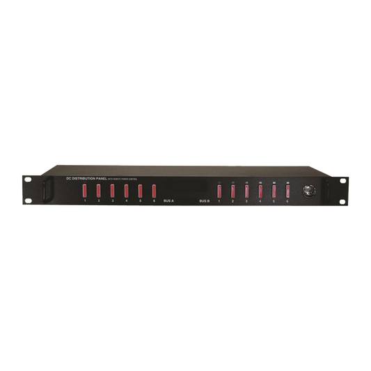 PDU Básico Administrable Doble Bus, 12 Salidas con fusible tipo ATO, Aplicaciones en 12, 24 y 48 VCD. 