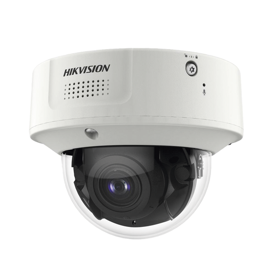 Domo IP 4 Megapixel / Lente Mot. 2.8 a 12 mm / Conteo de Personas / WDR 140 dB / 40 mts IR EXIR / DarkFighter / Exterior IP67 / IK10 / Detección Facial / Anticorrosivo