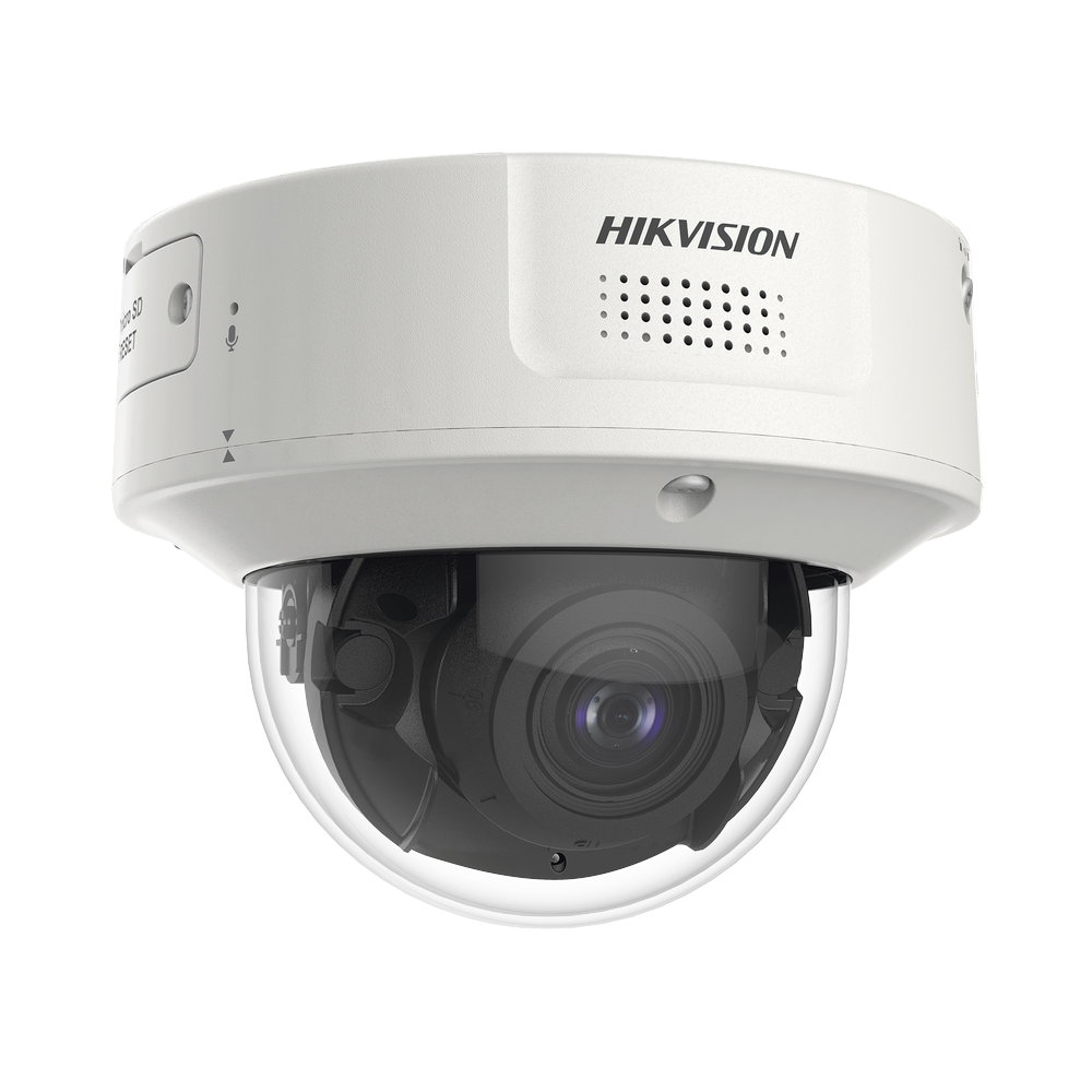 Domo IP 4 Megapixel / 30 mts IR EXIR / Lente Mot. 2.8-12 mm / IK10 / H.265+ / WDR 140 dB / Detección Facial / DeepinView / Búsqueda por Atributos / Micrófono Integrado