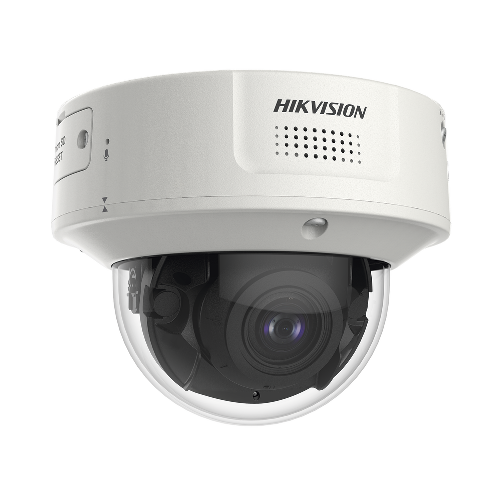 Domo IP 4 Megapixel / 30 mts IR EXIR / Lente Mot. 2.8-12 mm / IK10 / H.265+ / WDR 140 dB / Detección Facial / DeepinView / Búsqueda por Atributos / Micrófono Integrado