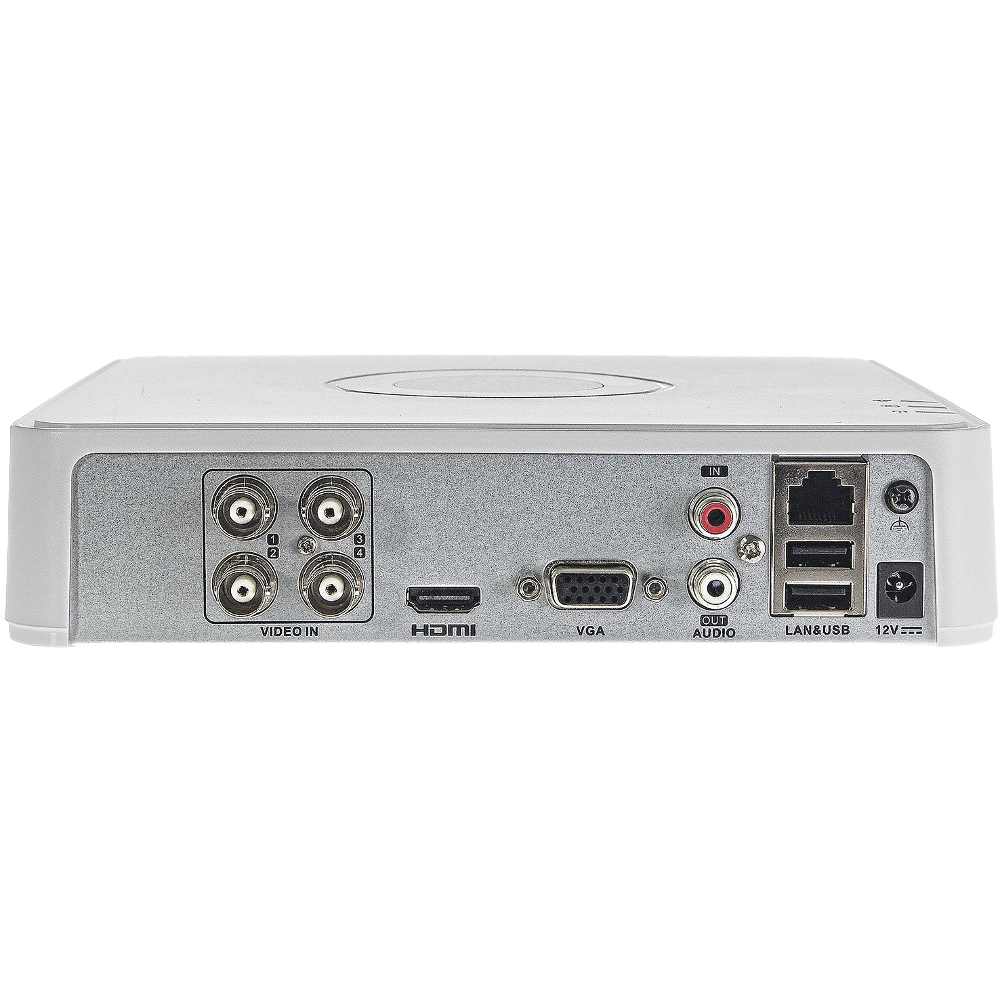 4 Megapixel Lite DVR / 4 TURBOHD Channels / 1 Hard Drive Bay / H.265+ / Coaxial Audio / Motion Detection 2.0 / Perimeter Protection / Face Detection / Full HD Video Output