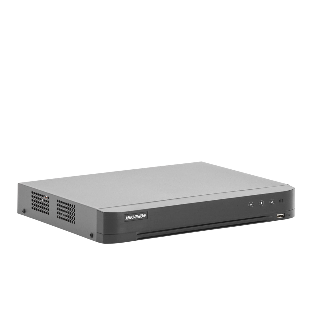 (Face Recognition / ACUSENSE) 4 Megapixel DVR / 4 TURBOHD Channels + 2 IP Channels / 1 Hard Drive Bay / 1 Audio Channel / Audio by Coaxitron