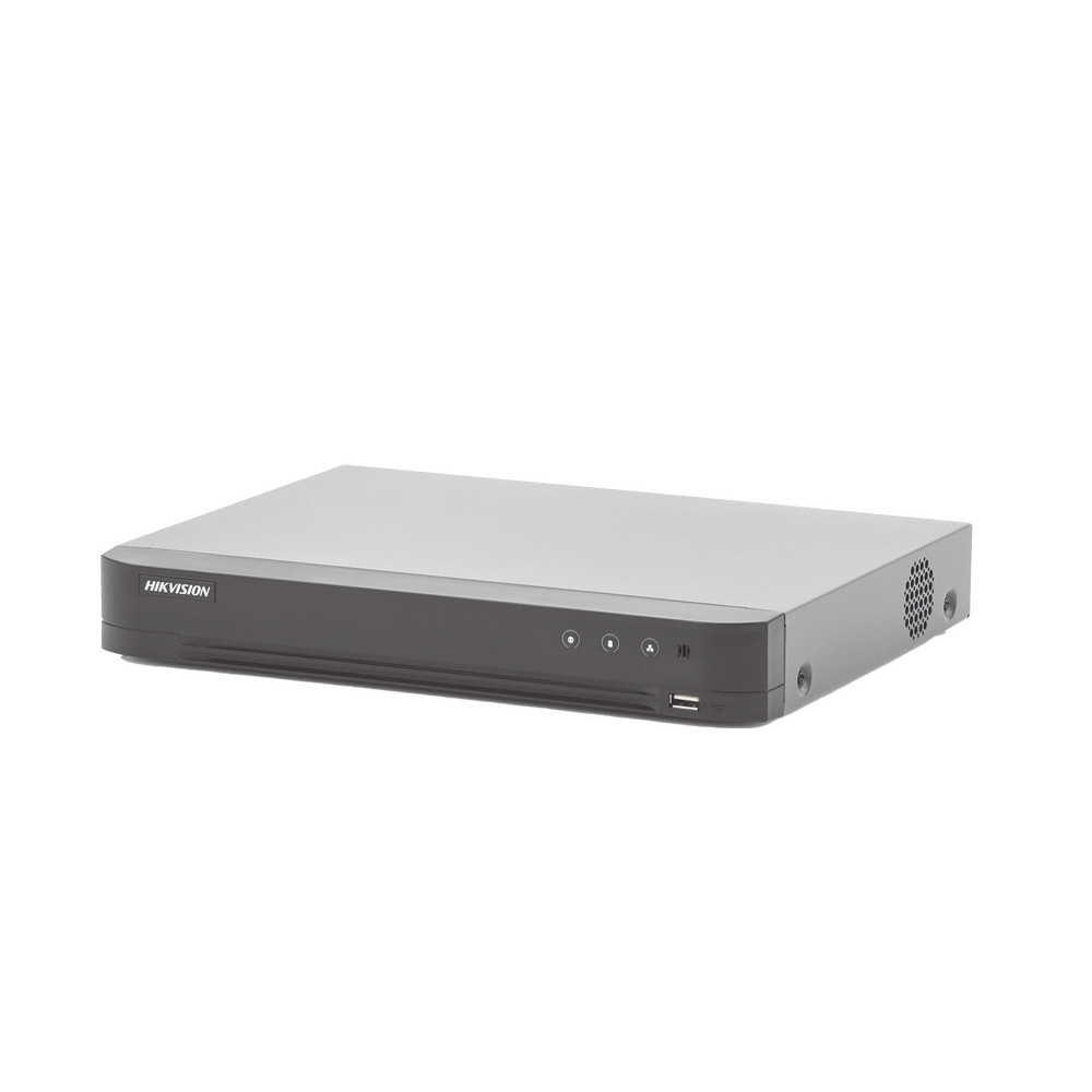 (ACUSENSE / Evita Falsas Alarmas) DVR 4 Megapixel / 4 Canales TURBOHD + 2 Canales IP / 1 Bahía de Disco Duro / 1 Canal de Audio