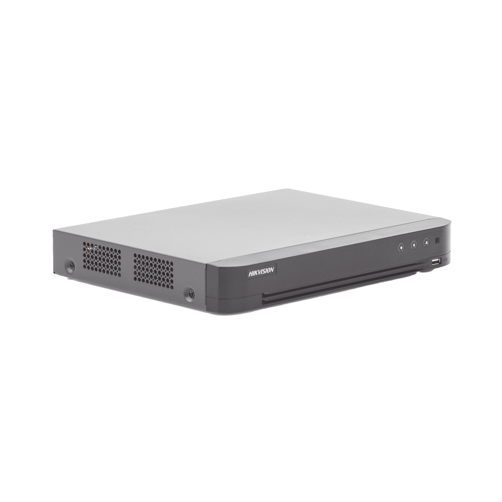 (ACUSENSE / Evita Falsas Alarmas) DVR 4 Megapixel / 4 Canales TURBOHD + 2 Canales IP / 1 Bahía de Disco Duro / 1 Canal de Audio
