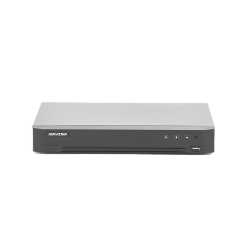 (ACUSENSE / Evita Falsas Alarmas) DVR 4 Megapixel / 4 Canales TURBOHD + 2 Canales IP / 1 Bahía de Disco Duro / 1 Canal de Audio