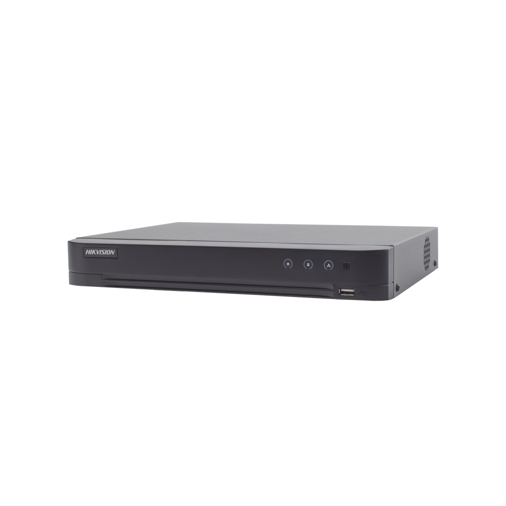 (ACUSENSE / Evita Falsas Alarmas) DVR 4 Megapixel / 4 Canales TURBOHD + 2 Canales IP / 1 Bahía de Disco Duro / Audio Coaxitron