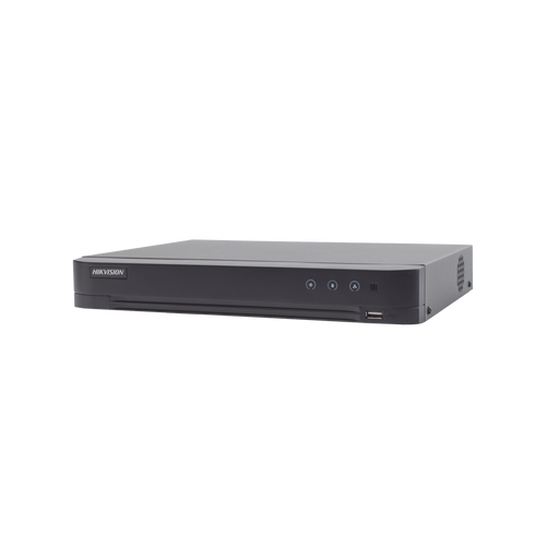 (ACUSENSE / Evita Falsas Alarmas) DVR 4 Megapixel / 4 Canales TURBOHD + 2 Canales IP / 1 Bahía de Disco Duro / Audio Coaxitron