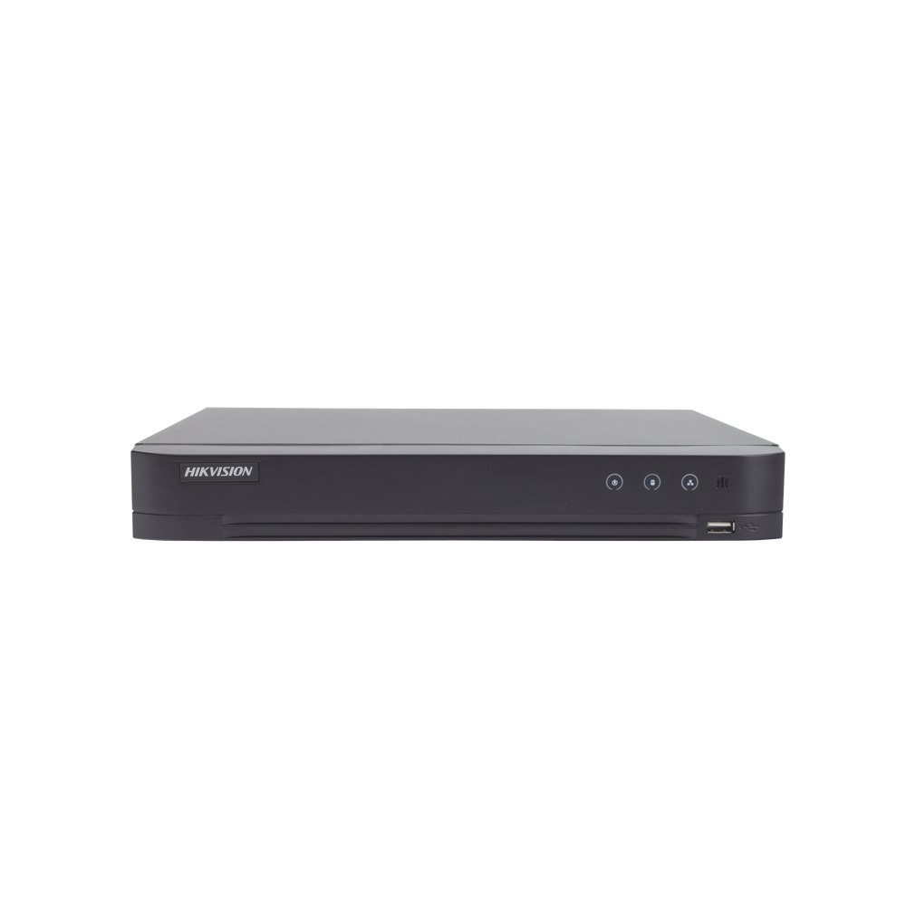 (ACUSENSE / Evita Falsas Alarmas) DVR 4 Megapixel / 4 Canales TURBOHD + 2 Canales IP / 1 Bahía de Disco Duro / Audio Coaxitron