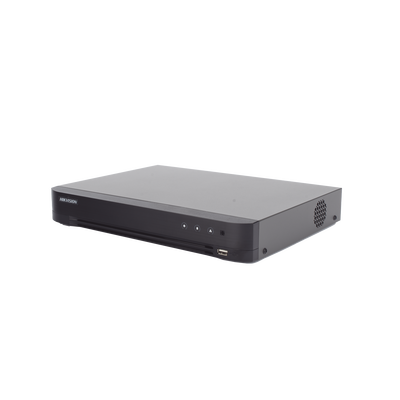 DVR 4 Canales TURBOHD + 4 Canales IP / 8 Megapixel (4K) / Audio por Coaxitron / ACUSENSE / Reconocimiento Facial / 1 Bah