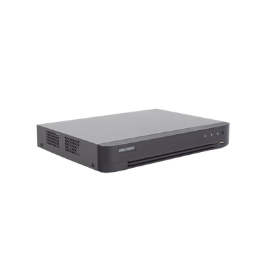 DVR 4 Canales TURBOHD + 4 Canales IP / 8 Megapixel (4K) / Audio por Coaxitron / ACUSENSE / Reconocimiento Facial / 1 Bah