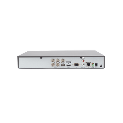 DVR 4 Canales TURBOHD + 4 Canales IP / 8 Megapixel (4K) / Audio por Coaxitron / ACUSENSE / Reconocimiento Facial / 1 Bah