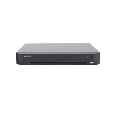 DVR 4 Canales TURBOHD + 4 Canales IP / 8 Megapixel (4K) / Audio por Coaxitron / ACUSENSE / Reconocimiento Facial / 1 Bah