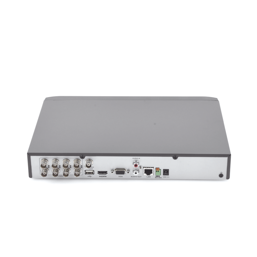 (FACE RECOGNITION) 4 Megapixel DVR / 8 TURBOHD Channels + 4 IP Channels / 1 Hard Drive Bay / 1 Audio Channel / Audio via Coaxitron