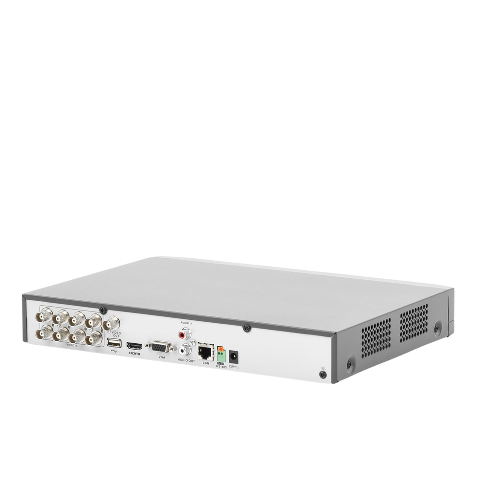 (FACE RECOGNITION) 4 Megapixel DVR / 8 TURBOHD Channels + 4 IP Channels / 1 Hard Drive Bay / 1 Audio Channel / Audio via Coaxitron