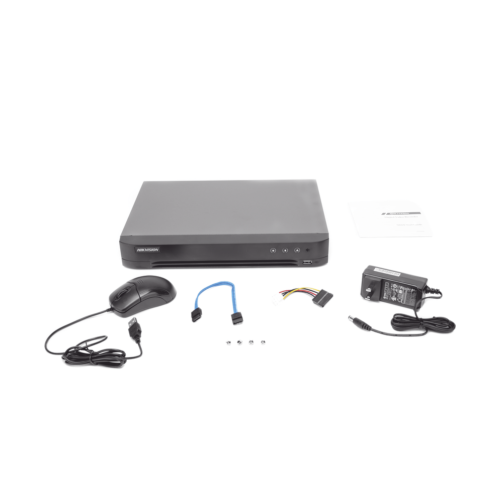 (ACUSENSE / Avoid False Alarms) 4 Megapixel DVR / 8 TURBOHD Channels + 4 IP Channels / 1 Hard Drive Bay / Coaxitron Audio / Full HD Video Output