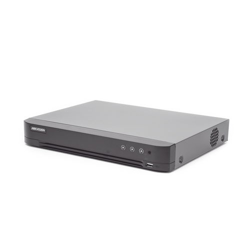 (ACUSENSE / Evita Falsas Alarmas) DVR 4 Megapixel / 8 Canales TURBOHD + 4 Canales IP / 1 Bahía de Disco Duro / Audio por Coaxitron / Salida de Vídeo en Full HD