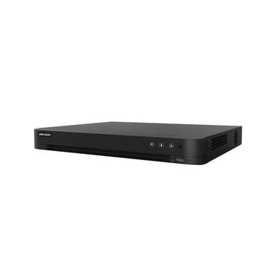 (ACUSENSE / Evita Falsas Alarmas) DVR 4K / 8 Canales TURBOHD + 16 Canales IP / 2 Bahía de Disco Duro / Audio por Coaxitr