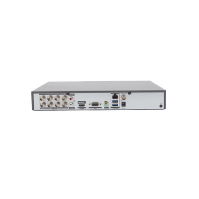 DVR 8 Canales TURBOHD + 8 Canales IP / 8 Megapixel (4K) / Audio por Coaxitron / ACUSENSE / Reconocimiento Facial / 1 Bah