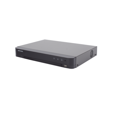 DVR 8 Canales TURBOHD + 8 Canales IP / 8 Megapixel (4K) / Audio por Coaxitron / ACUSENSE / Reconocimiento Facial / 1 Bah