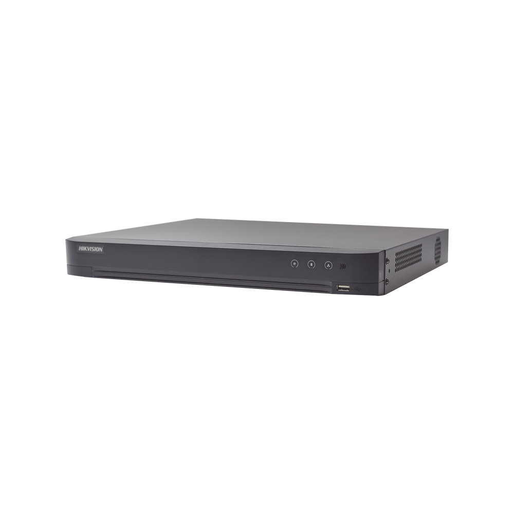 DVR 8 Canales TurboHD + 8 Canales IP / 8 Megapixel (4K) / Acusense (Evita Falsas Alarmas) / Audio por Coaxitron / 1 Bahía de Disco Duro / H.265+