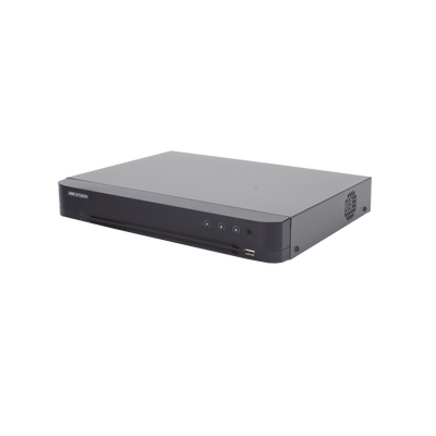 DVR 8 Canales TURBOHD + 8 Canales IP / 8 Megapixel (4K) / Audio por Coaxitron / ACUSENSE / Reconocimiento Facial / 1 Bah