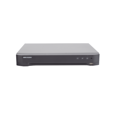 DVR 8 Canales TURBOHD + 8 Canales IP / 8 Megapixel (4K) / Audio por Coaxitron / ACUSENSE / Reconocimiento Facial / 1 Bah