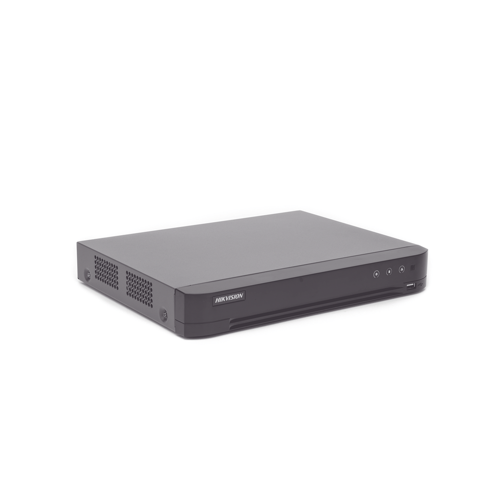 16 Channel TurboHD DVR + 8 IP Channels / 5 Megapixel Lite - 3K Lite / Acusense (Prevents False Alarms) / Face Recognition (Database) / Audio by Coaxitron / 1 Hard Drive Bay / H.265+