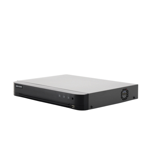 (ACUSENSE / Evita Falsas Alarmas) DVR 4 Megapixel / 16 Canales TURBOHD + 8 Canales IP /  1 Bahía de Disco Duro / Audio por Coaxitron / Salida de Vídeo en Full HD