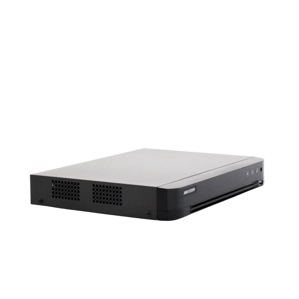 (ACUSENSE / Avoid False Alarms) 4 Megapixel DVR / 16 TURBOHD Channels + 8 IP Channels / 1 Hard Drive Bay / Coaxitron Audio / Full HD Video Output