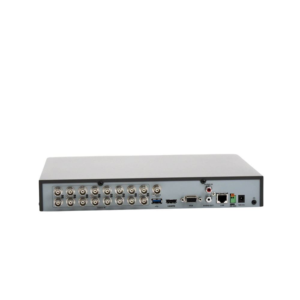 (ACUSENSE / Avoid False Alarms) 4 Megapixel DVR / 16 TURBOHD Channels + 8 IP Channels / 1 Hard Drive Bay / Coaxitron Audio / Full HD Video Output
