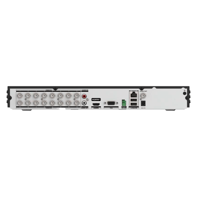 (ACUSENSE / Evita Falsas Alarmas) DVR 4K / 16 Canales TURBOHD + 16 Canales IP / 2 Bahía de Disco Duro / Audio por Coaxit