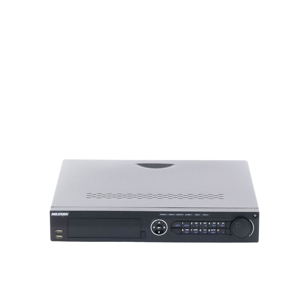 DVR 8 Megapixel / 32 Canales TURBOHD + 32 Canales IP / 4 Bahías de Disco Duro / 32 Cánales de Audio por Coaxitron / Videoanalisis / 16 Entradas de Alarma