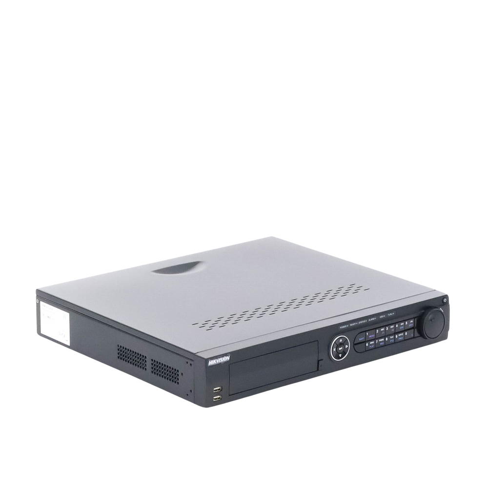 DVR 8 Megapixel / 32 Canales TURBOHD + 32 Canales IP / 4 Bahías de Disco Duro / 32 Cánales de Audio por Coaxitron / Videoanalisis / 16 Entradas de Alarma