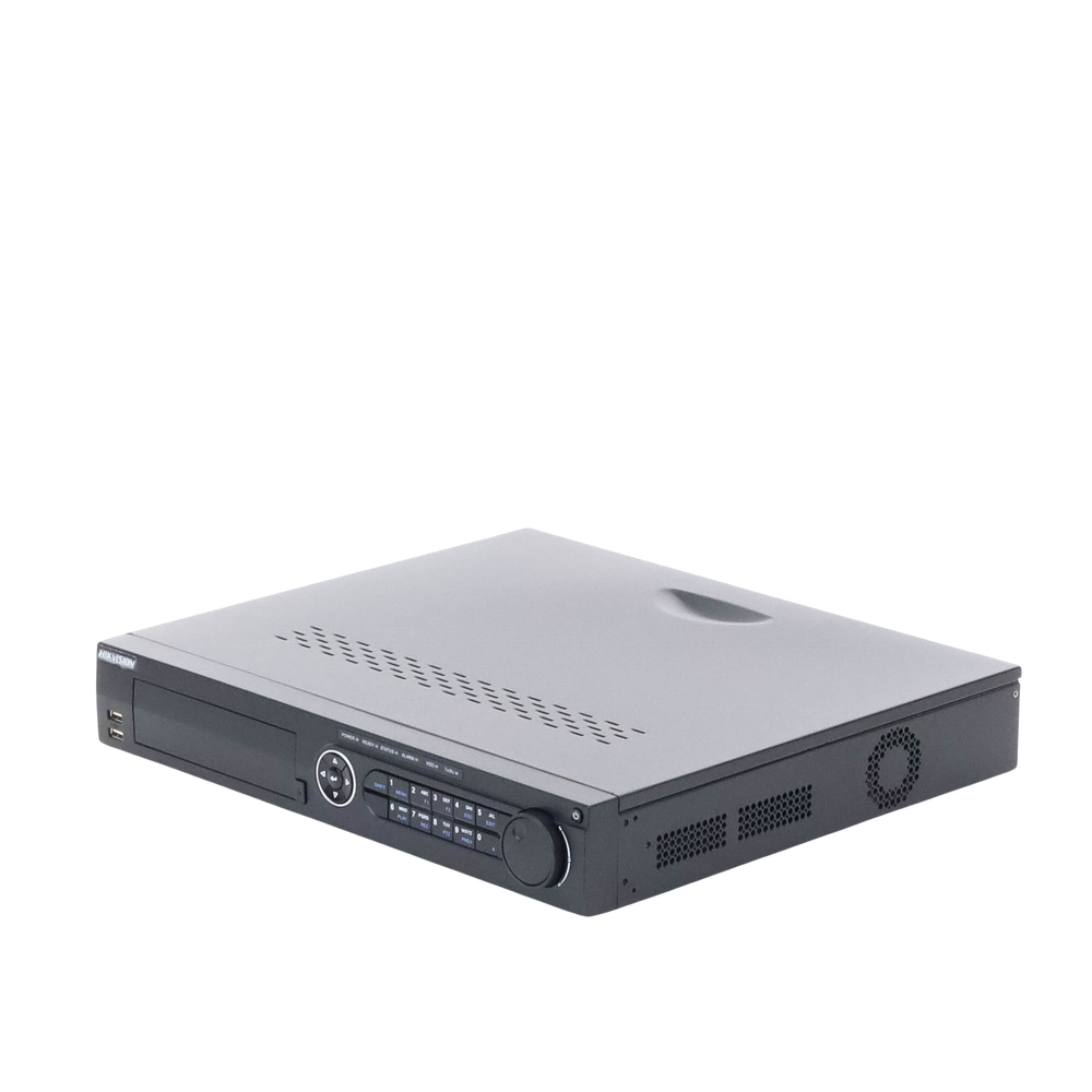 DVR 8 Megapixel / 32 Canales TURBOHD + 32 Canales IP / 4 Bahías de Disco Duro / 32 Cánales de Audio por Coaxitron / Videoanalisis / 16 Entradas de Alarma